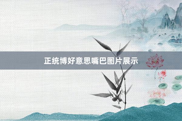 正统博好意思嘴巴图片展示